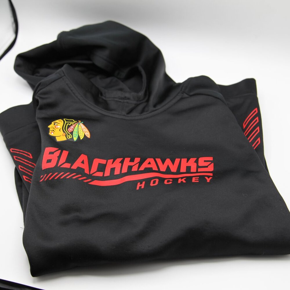 Youth XL NHL Chicago Blackhawks Fanatics Branded Authentic Pro Raglan Hoodie
